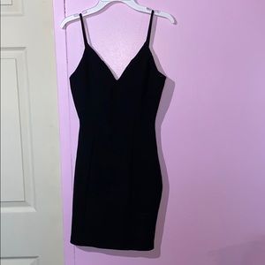 black tight dress